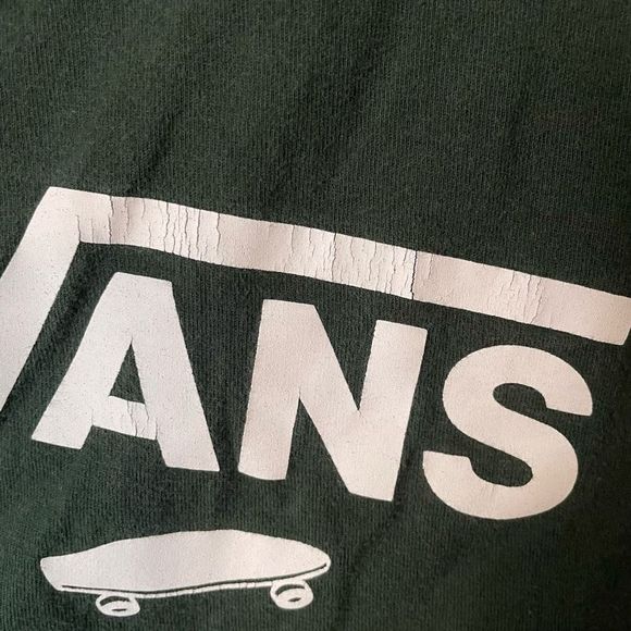 Vans Off The Wall Green T-Shirt Classic Logo In White Skater Men’s Size Medium - Picture 5 of 8